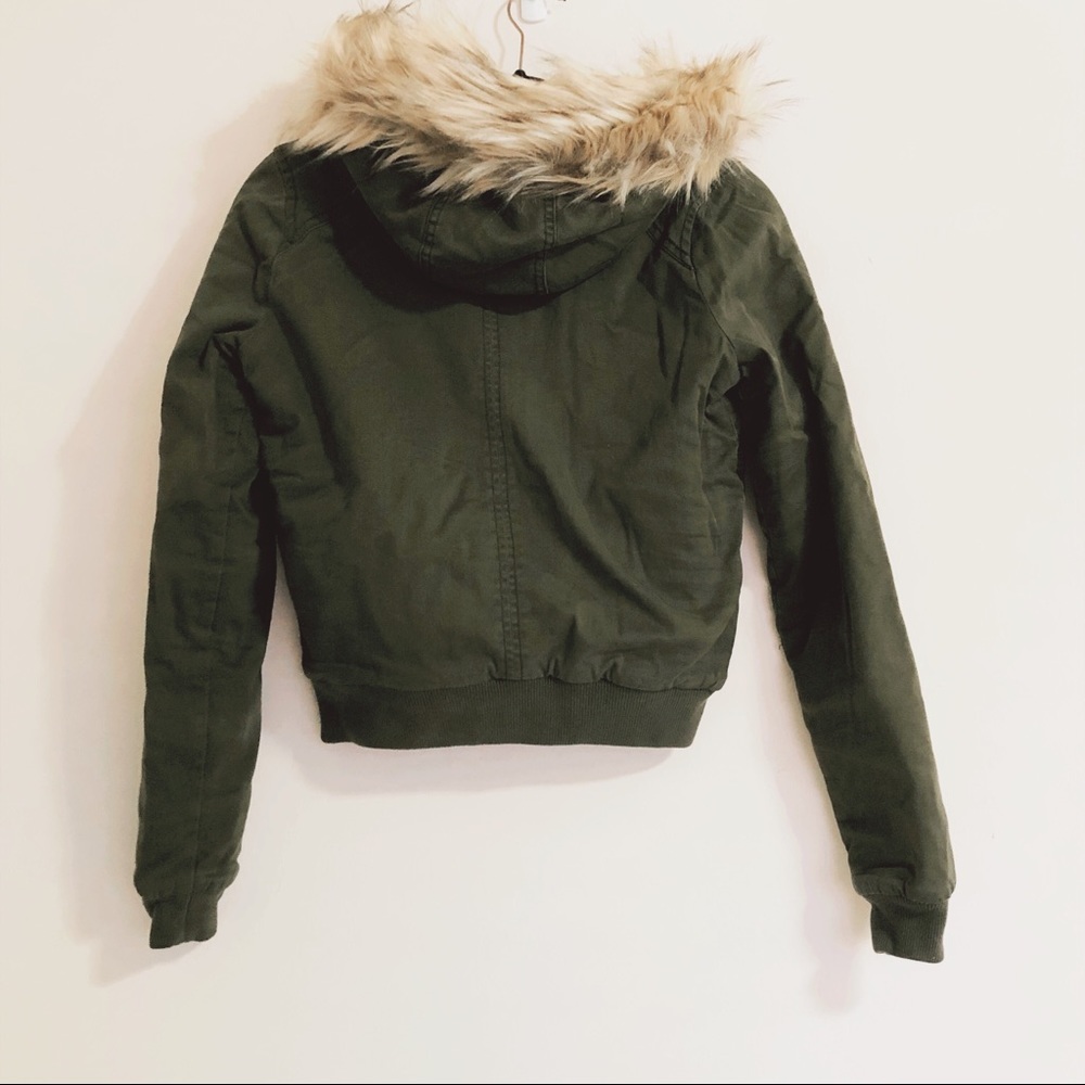 ⭑Stretch Flannel-Lined Twill Bomber Jacket - Picture 4 of 8